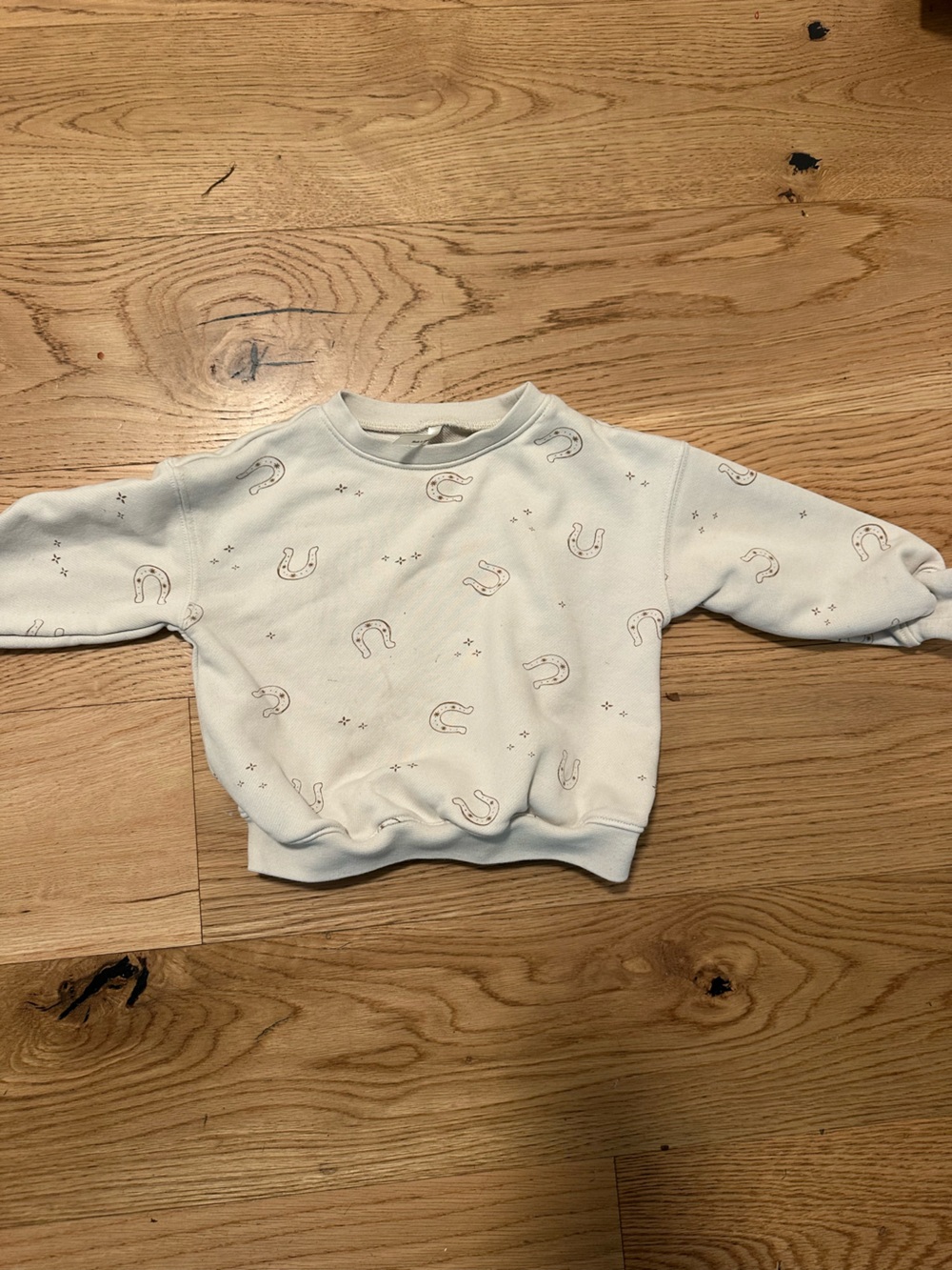 Rylee + Cru Cream Horseshoe Print Sweatshirt